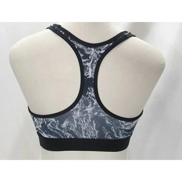 Champion B0971 Wire Free Sports Bra LARGE Black & White Abstract Print Excellent - Picture 3 of 3